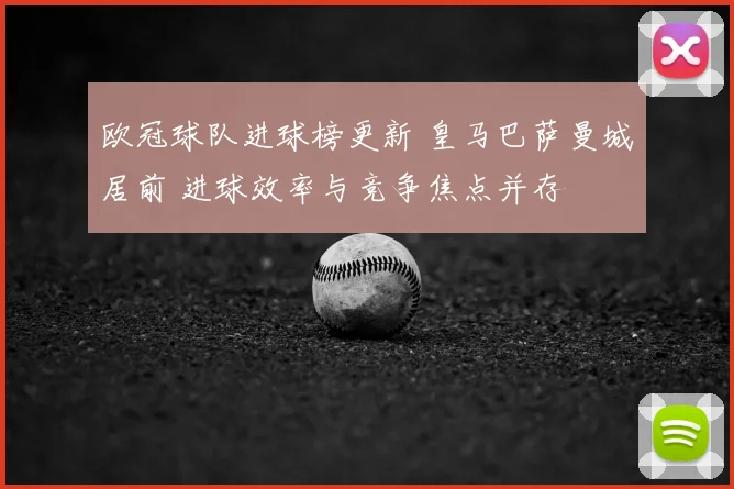 欧冠球队进球榜更新 皇马巴萨曼城居前 进球效率与竞争焦点并存